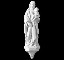 SYNTHETIC MARBLE ST JOSEPH WITH PEDESTAL